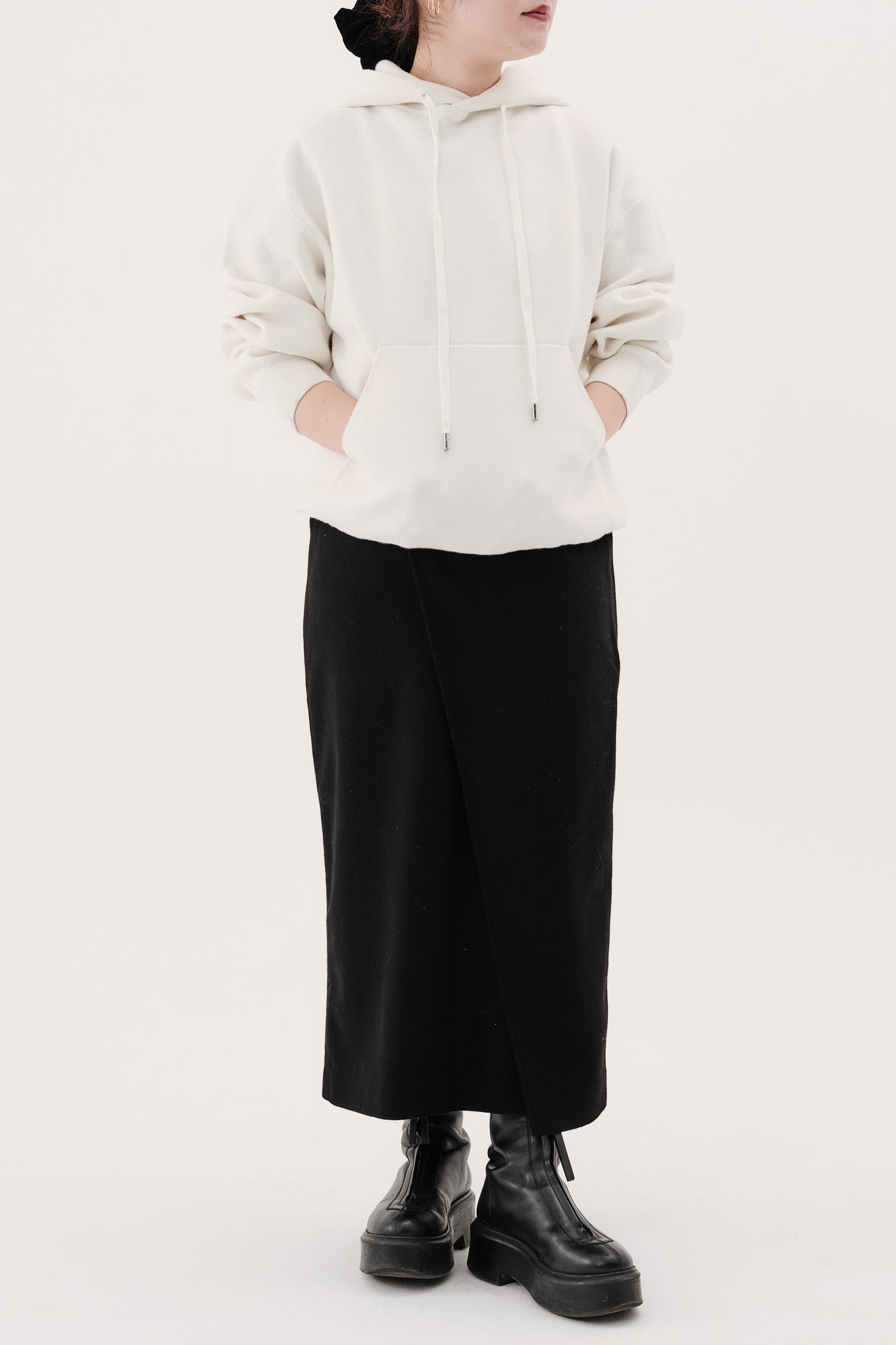 Jupe en tweed MOON "Bonnie" ブラック