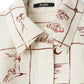 Chemise sans manches "Astrifera" Ivory × Bordeaux - aLORS online store