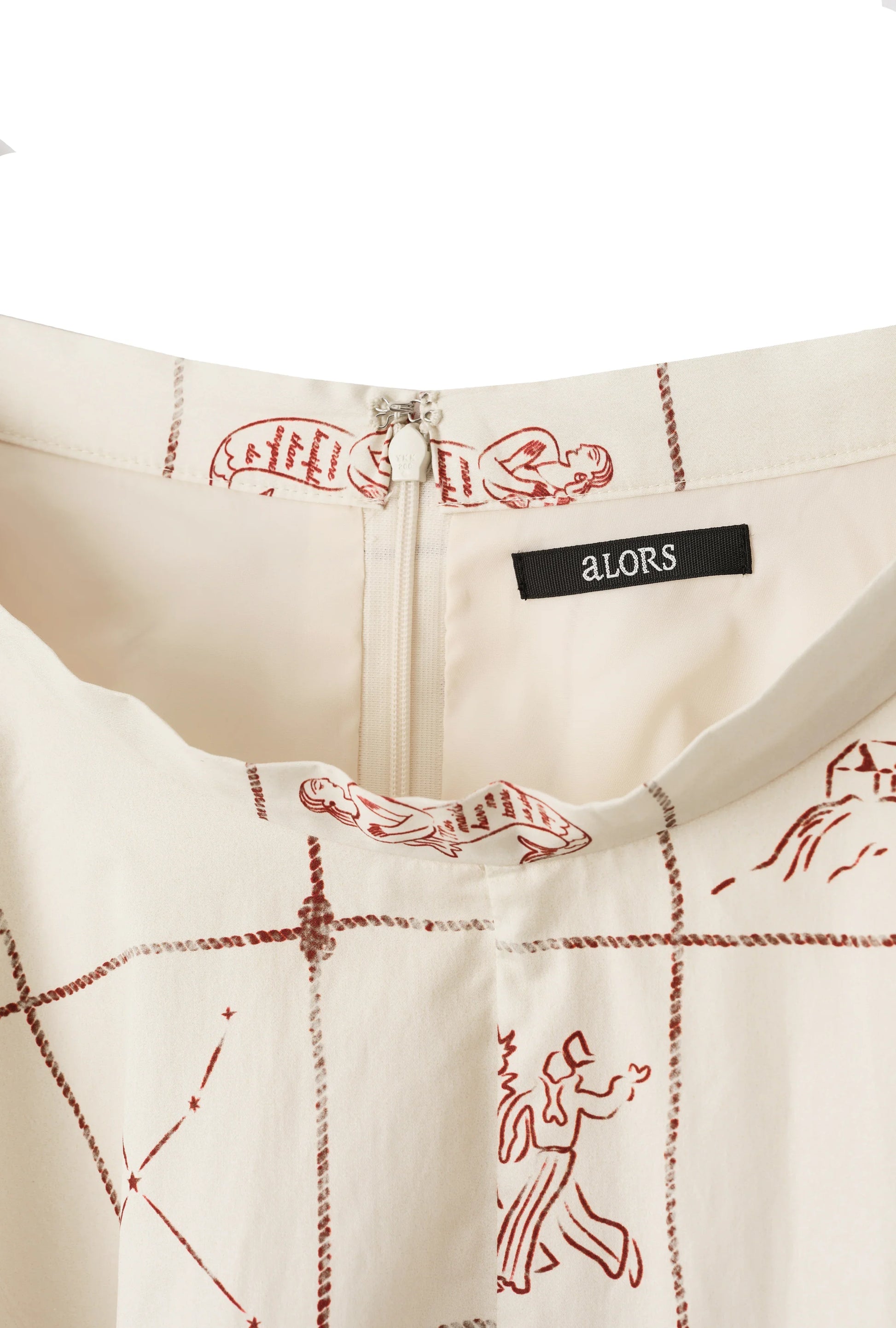 Jupe "Astrifera" Ivory × Bordeaux - aLORS online store