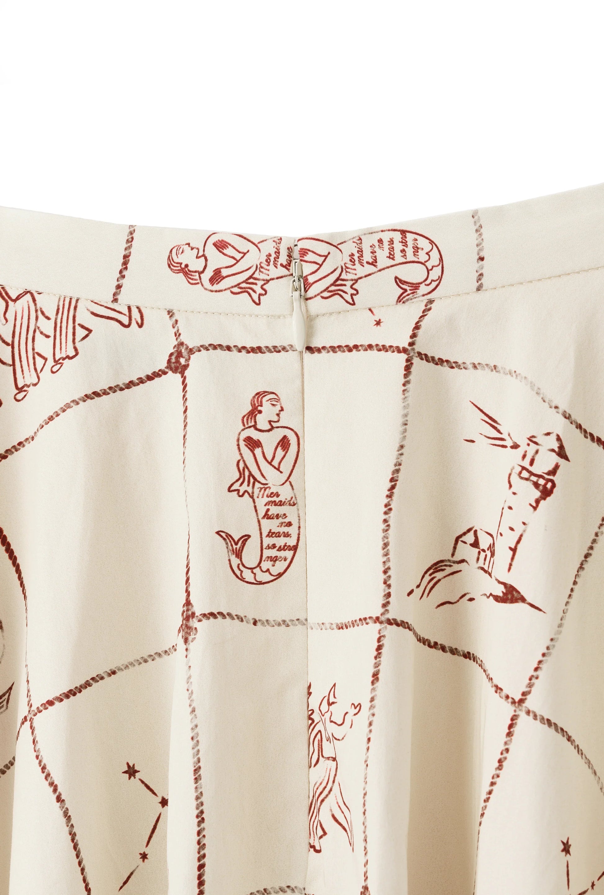 Jupe "Astrifera" Ivory × Bordeaux - aLORS online store