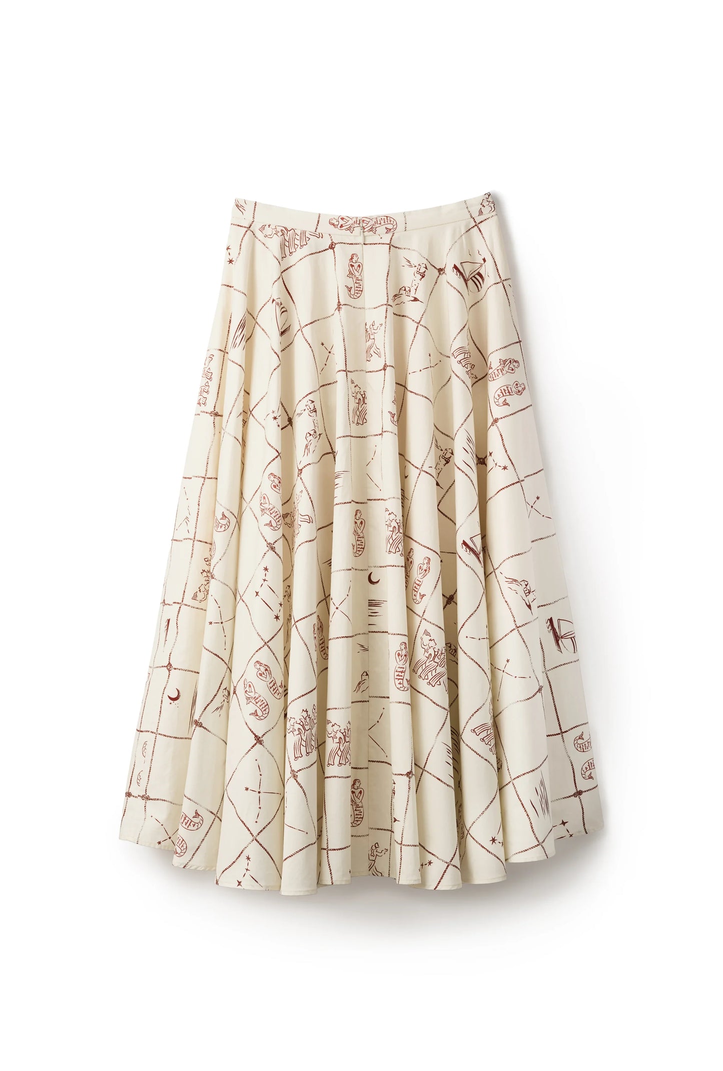 Jupe "Astrifera" Ivory × Bordeaux - aLORS online store