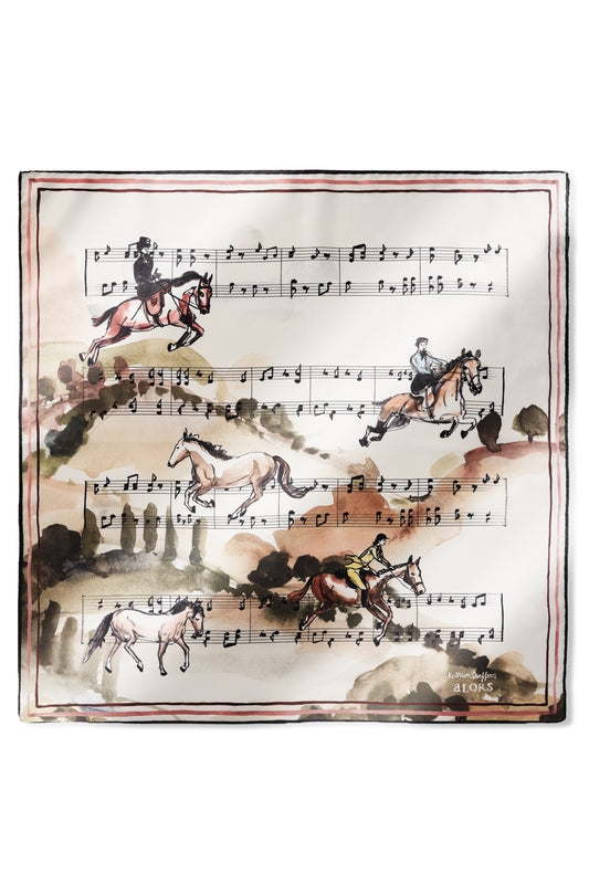 Carré Cavaliers par Katrien Soeffers Cavaliers  Multicolore マルチカラー