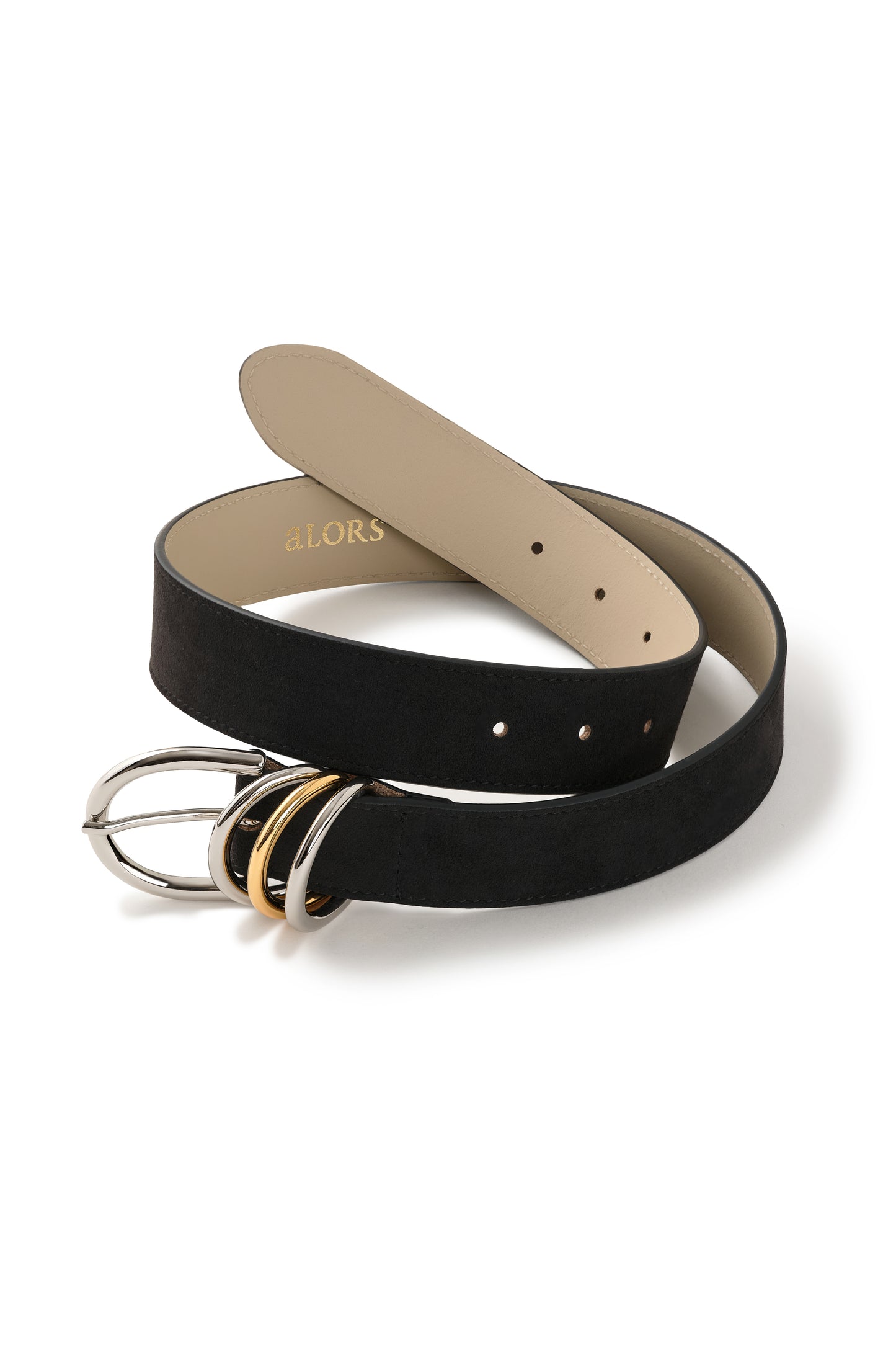 Cintura "Anello di enigma" Alcantara notte（ブラック）