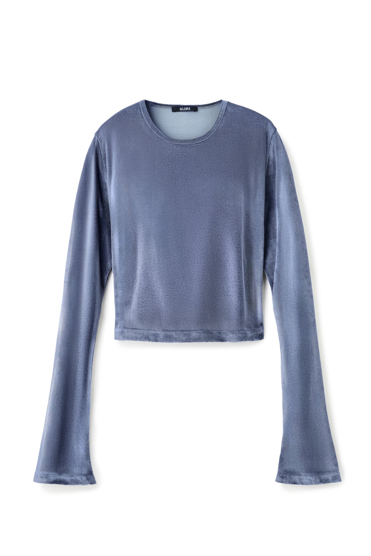 Haut court ouvert au dos Bleu Grisブルーグレー