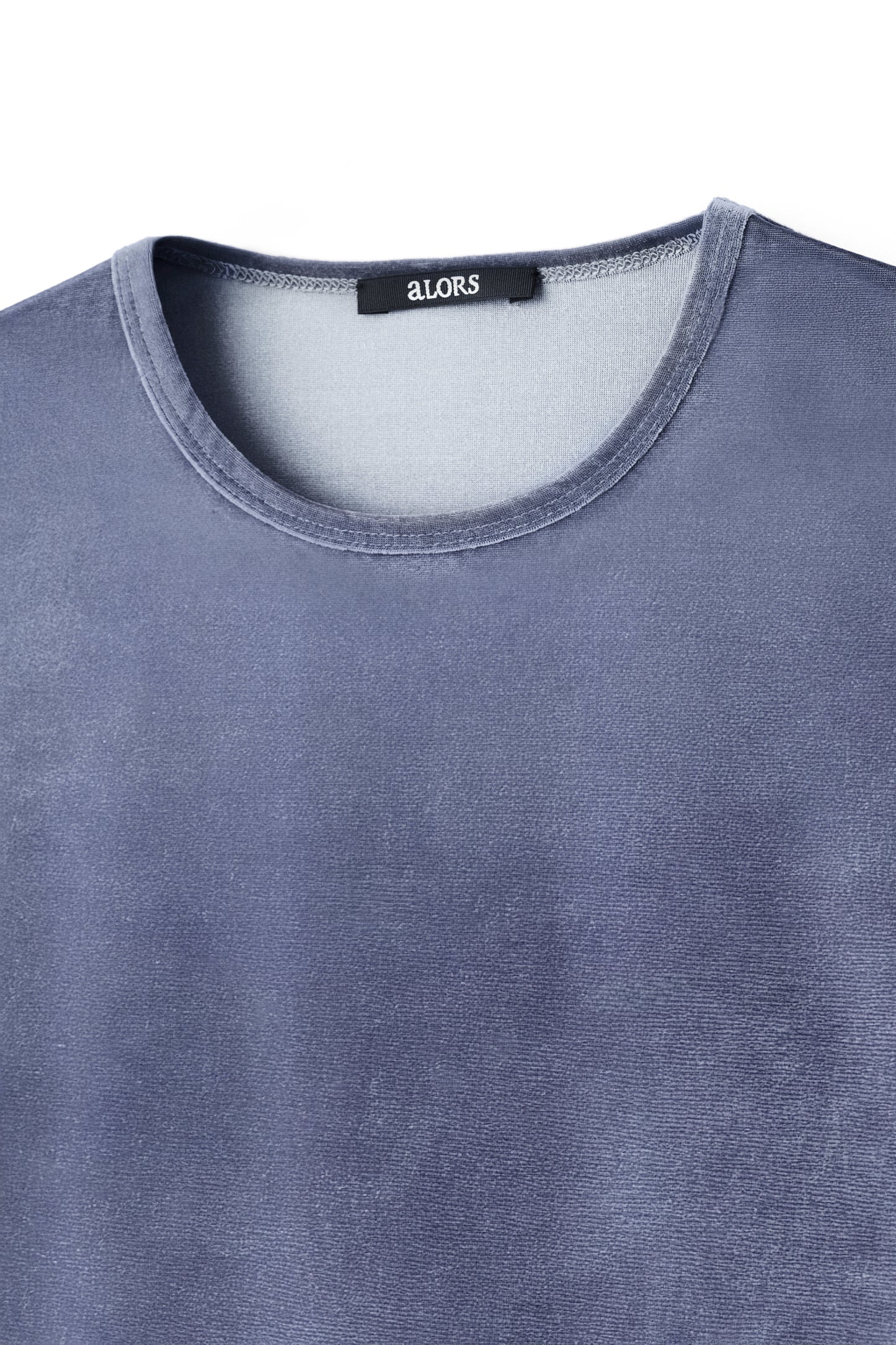 Haut court ouvert au dos Bleu Grisブルーグレー