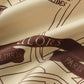 Foulard Ex-libris Paris x aLORS -une collaboration d’exception (アイボリーxボルドー) 90x90cm