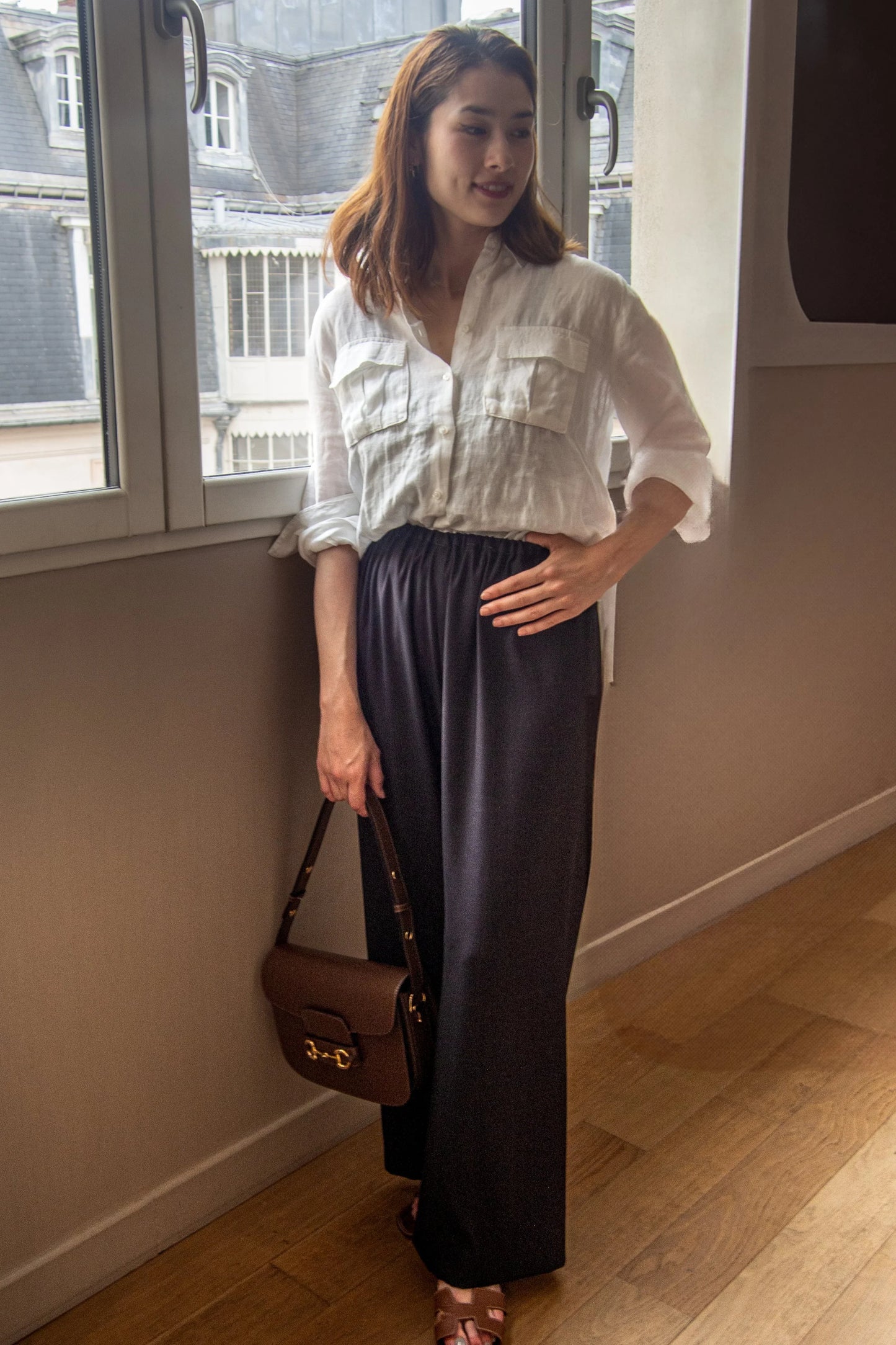 Pantalon décontracté "Astrifera" Chocolat noir 99% - aLORS online store