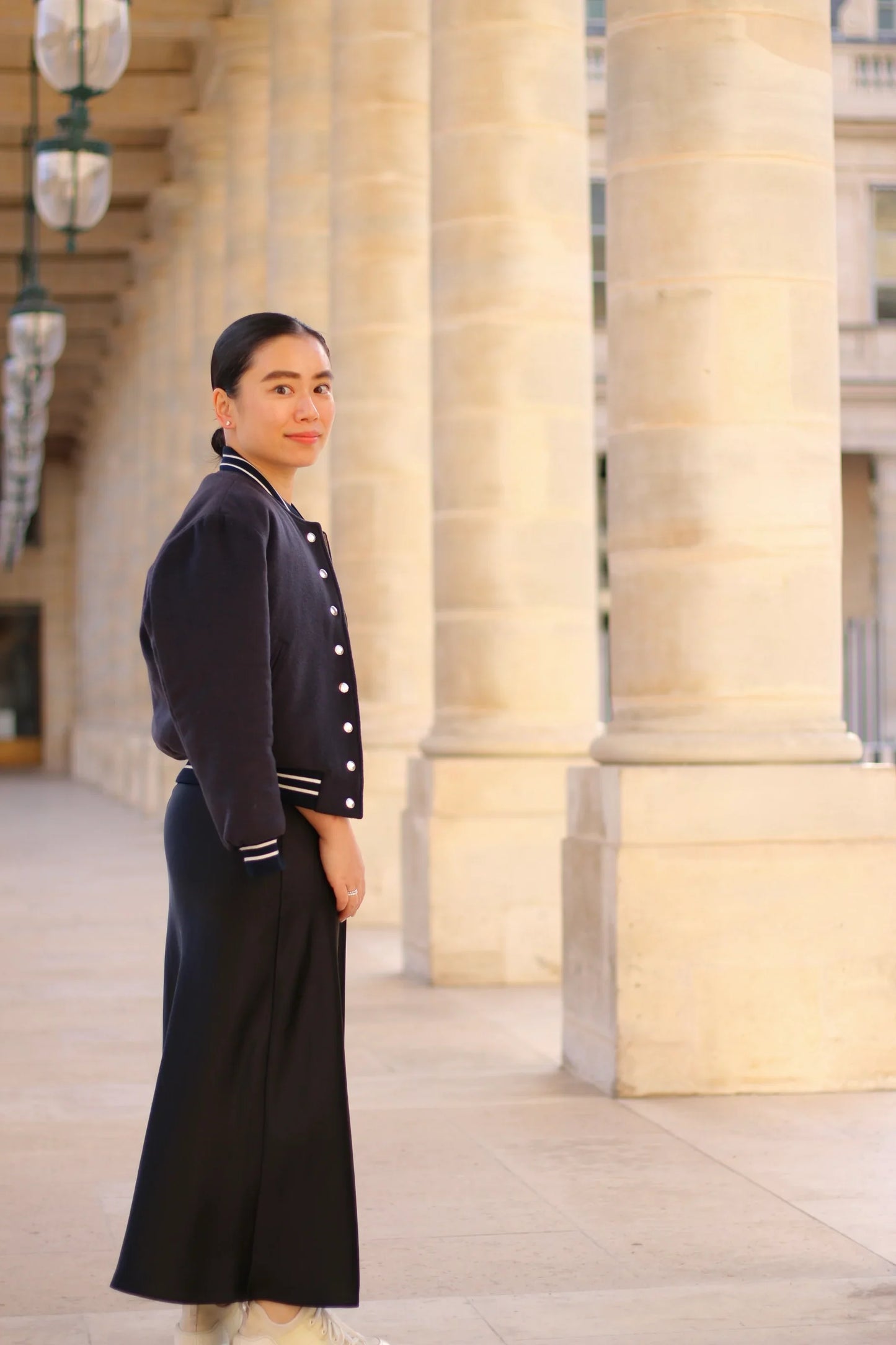 Blouson【Gabi-ガビ-】Dark Charcoal Gray - aLORS online store